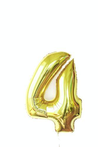 gold number balloon