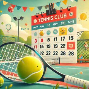 DALL·E 2024-12-30 12.17.17 – A visually appealing banner image for a tennis club’s website post. The image should feature a tennis court in bright summer lighting, a tennis ball a